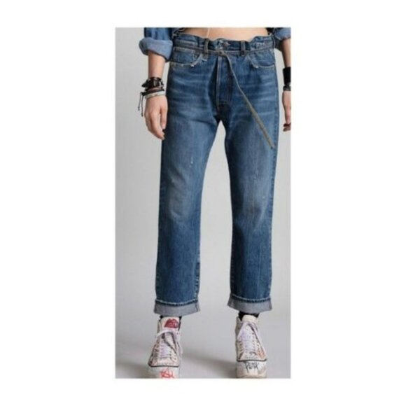 R13 Denim - R13 Hayden Paperbag Jeans in Kelly